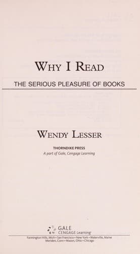 Tapa de Why I read
