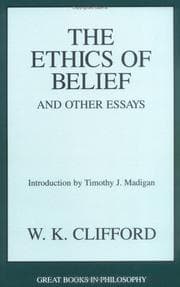 Tapa de The Ethics of Belief and Other Essays (Great Books in Philosophy)