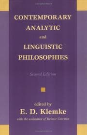 Tapa de Contemporary analytic and linguistic philosophies