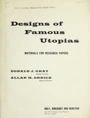 Tapa de Designs of famous Utopias; materials for research papers