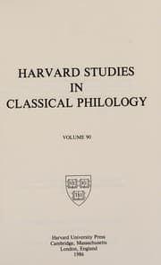 Tapa de Harvard Studies in Classical Philology, Volume 85