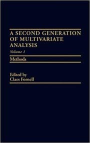 Tapa de A Second Generation of Multivariate Analysis V1