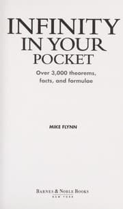 Tapa de Infinity in Your Pocket (Over 3,000 Theorems, Facts, and Formulae)