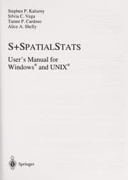 Tapa de S+SpatialStats