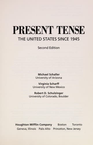 Tapa de Present tense