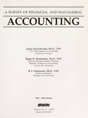 Tapa de Survey of financial and managerial accounting