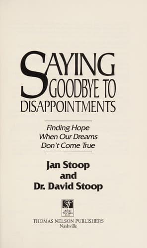 Tapa de Saying goodbye to disappointments