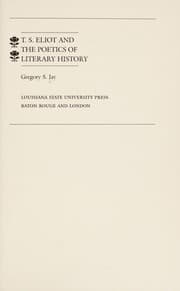 Tapa de T.S. Eliot and the poetics of literary history