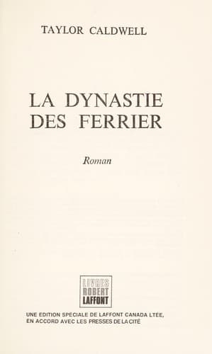 Tapa de La dynastie des Ferrier