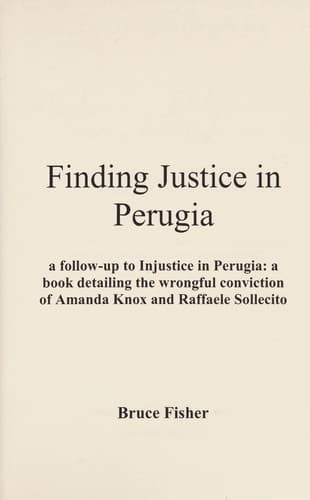 Tapa de Finding justice in Perugia
