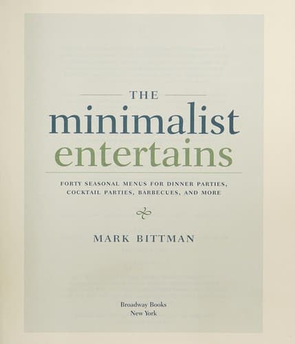 Tapa de The minimalist entertains