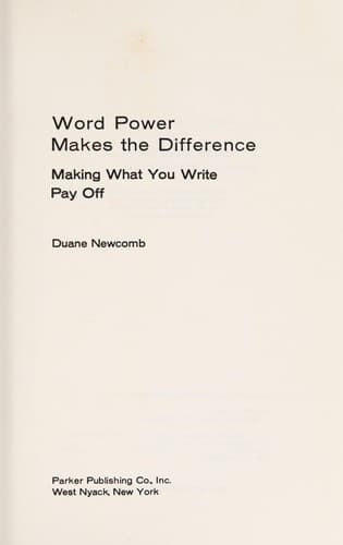 Tapa de Word power makes the difference