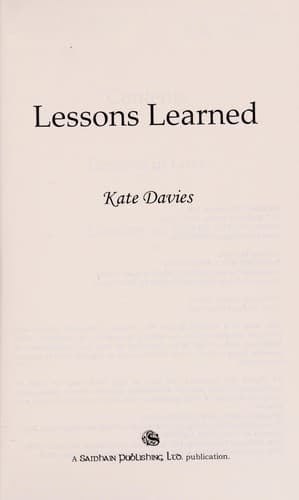 Tapa de Lessons learned