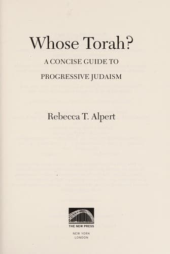 Tapa de Whose Torah?