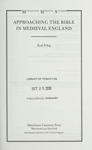 Tapa de Approaching the Bible in medieval England