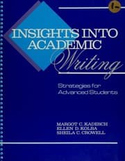 Tapa de Insights into academic writing