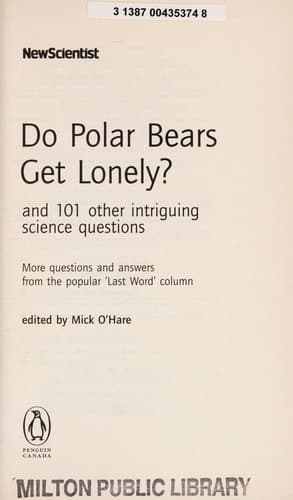 Tapa de Do polar bears get lonely?