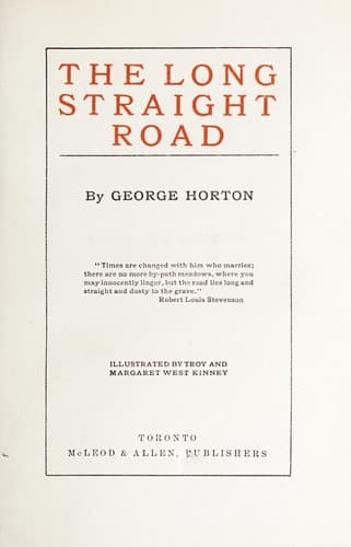 Tapa de The long straight road