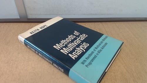 Tapa de Methods of multivariate analysis