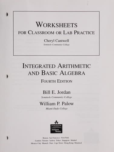 Tapa de Worksheets for classroom or lab practice
