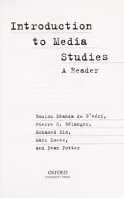 Tapa de Introduction to media studies