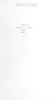 Tapa de Criminal law