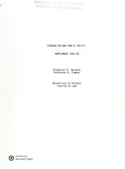 Tapa de Federalism and public policy