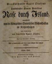 Tapa de Des Vice-Lavmands Eggert Olafsens und des Landphysici Biarne Povelsens Reise durch Island ...