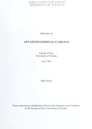 Tapa de Materials for advanced criminal evidence