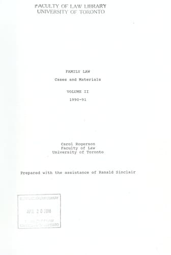 Tapa de Family law