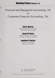 Tapa de Financial and managerial accounting, 10e or Corporate financial accounting, 10e