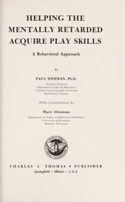 Tapa de Helping the mentally retarded acquire play skills