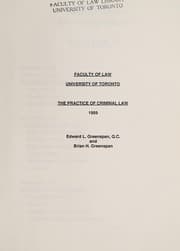 Tapa de The practice of criminal law
