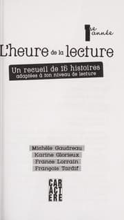 Tapa de L'heure de la lecture