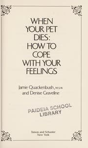Tapa de When your pet dies