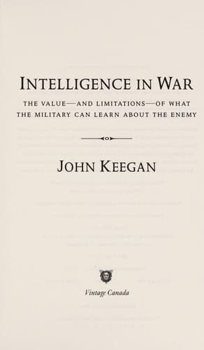 Tapa de Intelligence in war