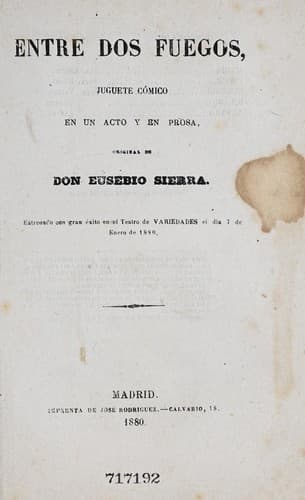 Tapa de Entre dos fuegos