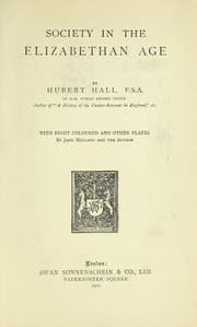 Tapa de Society in the Elizabethan age