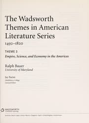 Tapa de The Wadsworth themes in American literature series, 1492-1820