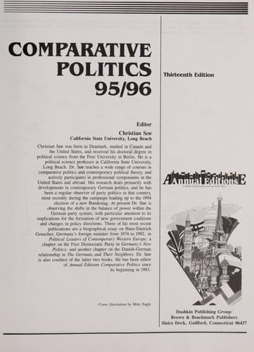Tapa de Comparative politics 95/96