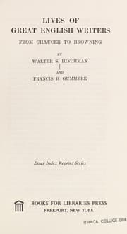 Tapa de Lives of great English writers