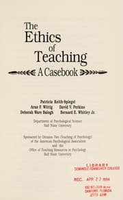 Tapa de The ethics of teaching