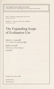 Tapa de The expanding scope of evaluation use