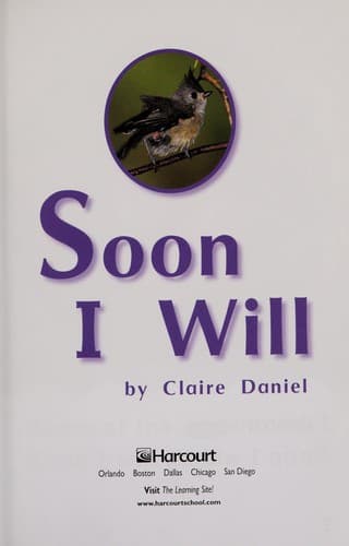 Tapa de Soon I Will (Emergent Reader, Word Count 63)