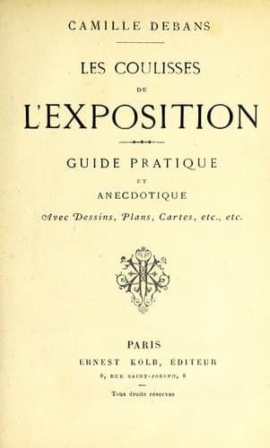 Tapa de Les coulisses de l'exposition