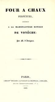 Tapa de Four à chaux perpétuel construit à la Manufacture royale de Vonêche