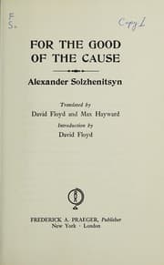 Tapa de For the good of the cause