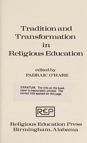 Tapa de Tradition and transformation in religious education