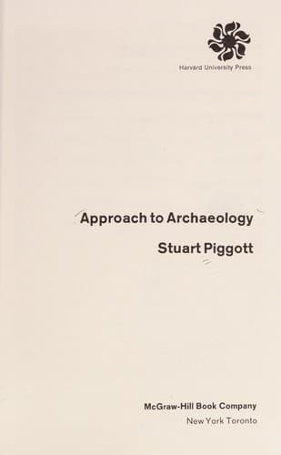 Tapa de Approach to Archaeology