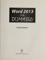 Tapa de Word 2013 for dummies